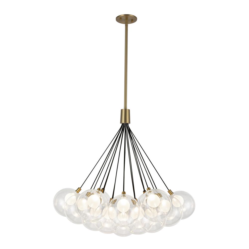 Bolla 28-in Brushed Gold LED Chandelier