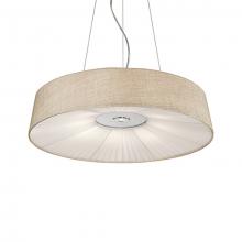 Kuzco Lighting Inc PD9527-BG - Single LED Pendant with Round Beige Linen Shade