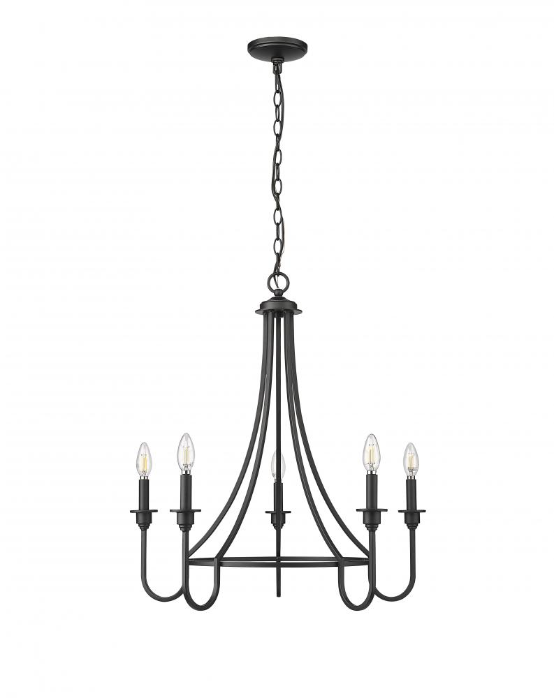 Artemis 5-Light Chandelier Ceiling Light Matte Black