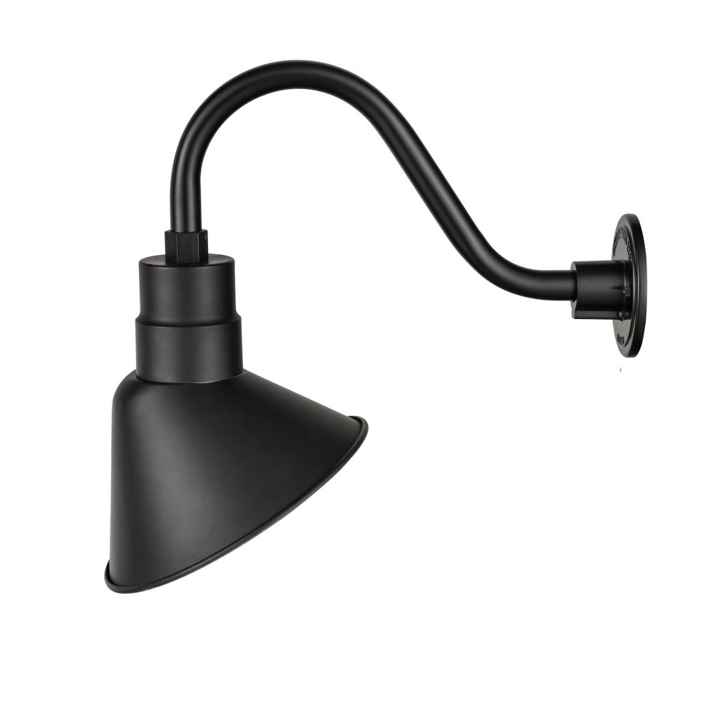 R Series 1-Light LED Angle Shade Satin Black