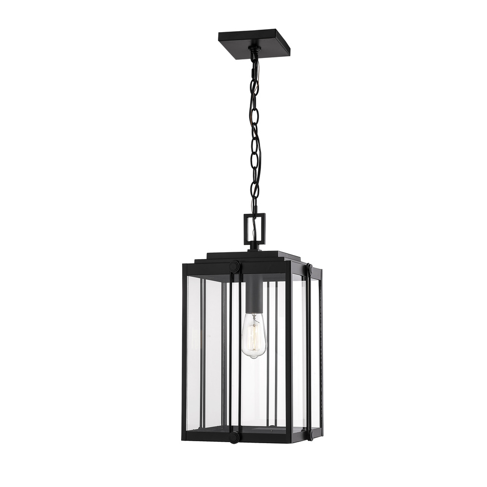 Oakland 1-Light Outdoor Hanging Lantern Powder Coated Black