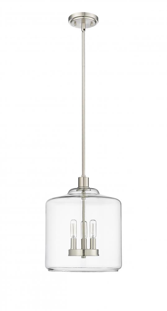 Asheville 3-Light Pendant light Brushed Nickel