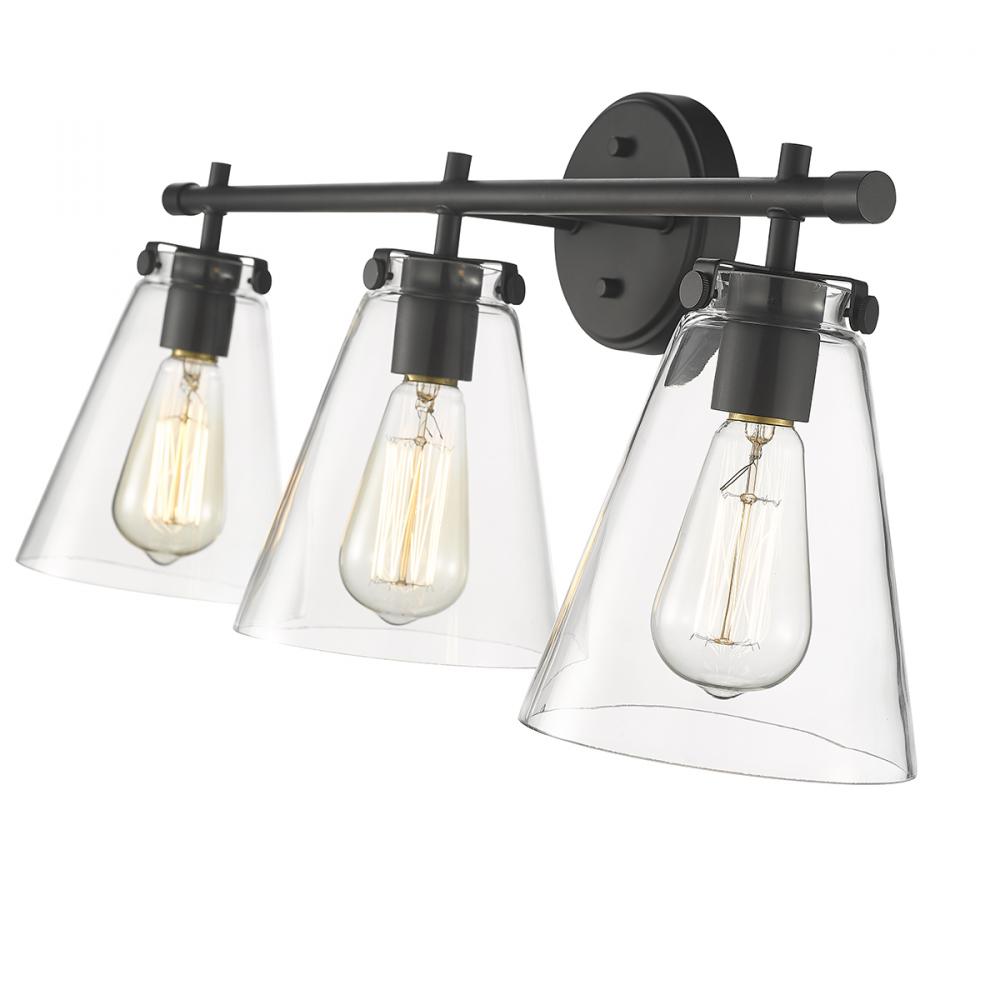 Aliza 3-Light Vanity Matte Black