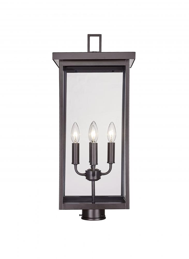 Barkeley 4-Light Outdoor Post Lantern Powder Coated Bronze