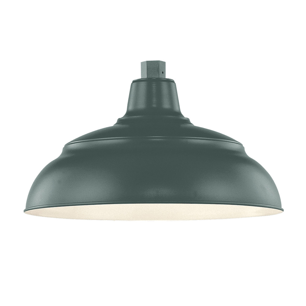 R Series 1-Light Warehouse Shade Satin Green