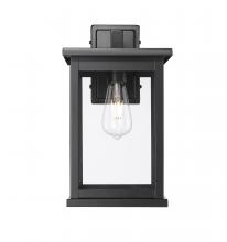 Millennium 4126-PBK - Bowton II 1-Light Outdoor Wall Sconce Powder Coated Black