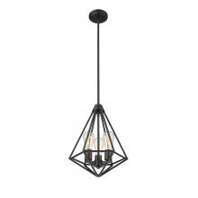 Millennium 2213-MB - Dawes 3-Light Pendant light Matte Black