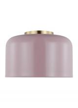 Visual Comfort & Co. Studio Collection 7505401-136 - Malone transitional 1-light indoor dimmable small ceiling flush mount in rose finish with rose steel