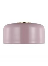 Visual Comfort & Co. Studio Collection 7605401-136 - Malone transitional 1-light indoor dimmable medium ceiling flush mount in rose finish with rose stee