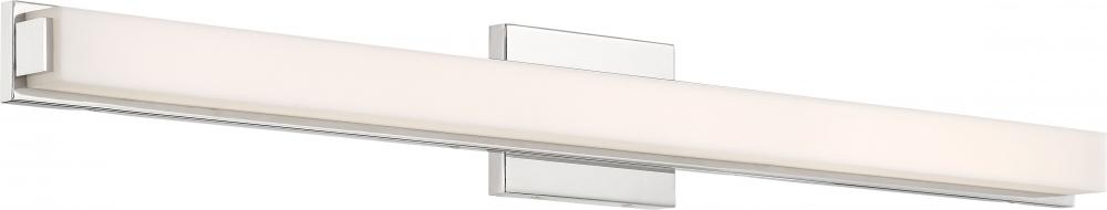 Slick - 36" LED Vanity with White Acrylic Diffuser - Polished Nickel Finish