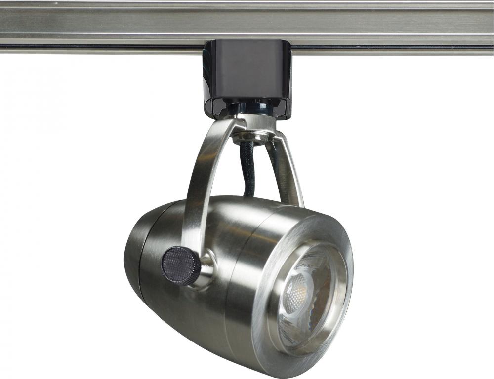 LED 12W Track Head - Pinch back shape - Brushed Nickel Finish - 24 Degree Beam