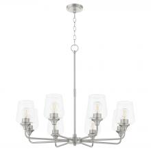 Quorum 6313-8-65 - Raymond 8 Light Chandelier, Satin Nickel