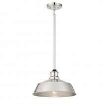 Savoy House Meridian M7021PN - 1-Light Pendant in Polished Nickel