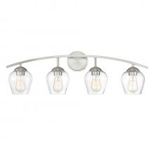 Savoy House Meridian M80033BN - 4-Light Bathroom Vanity Light in Brushed Nickel