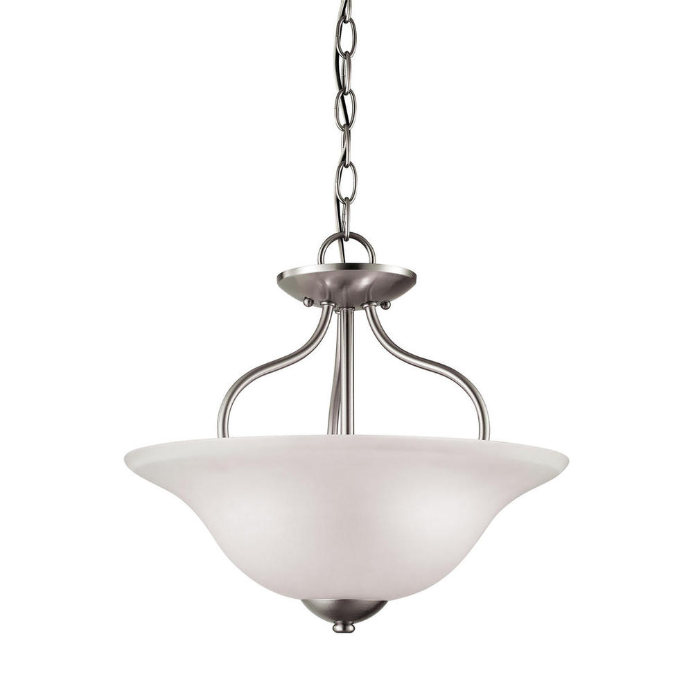 Thomas - Conway 15'' Wide 2-Light Semi Flush Mount - Brushed Nickel