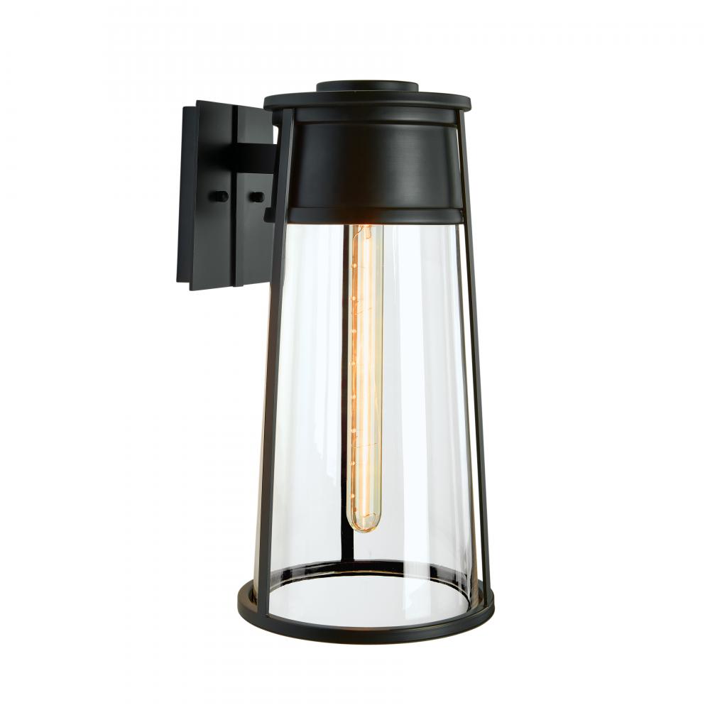 Cone 12.75'' High 1-Light Outdoor Sconce - Matte Black