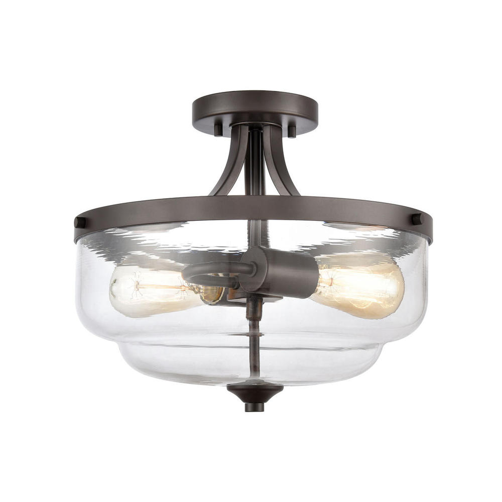 Thomas - Calistoga 13'' Wide 2-Light Semi Flush Mount - Oil Rubbed Bronze