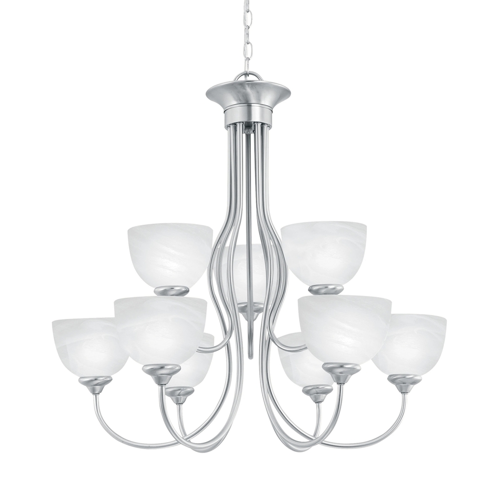 Thomas - Tahoe 30'' Wide 9-Light Chandelier - Brushed Nickel