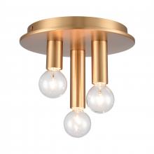 ELK Home EC89853/3 - Pepper 8'' Wide 3-Light Flush Mount - Brushed Gold